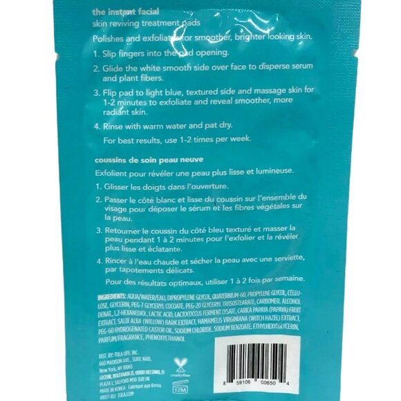 Tula Skincare Instant Facial Treatment Skin Reviving Probiotics Superfoods 1 Pad - Picture 2 of 2